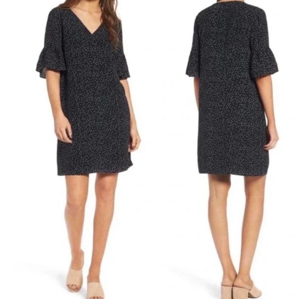 Madewell Women’s Flutter Sleeve Dotted Mini Dress